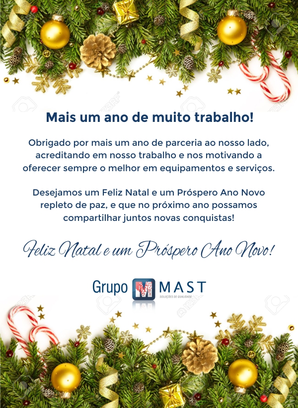 Grupo MAST - Notícias - Grupo MAST Deseja a Todos Nossos Clientes e Amigos  Boas Festas!